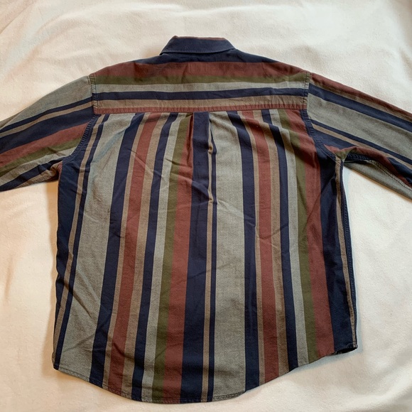 Multicolored Vertical Stripes Men’s Button Down L - Picture 4 of 4
